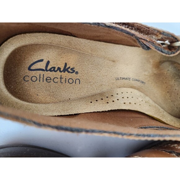 Clarks Sandals Roseville Step Women's Size 8.5 Mary Jane Strappy‎ Brown Shoes - Picture 8 of 11